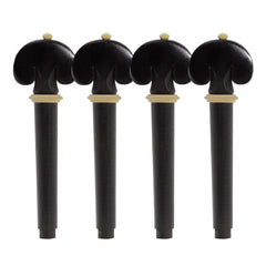 4/4 Violin Chinrest Tailpiece Tuning Pegs Endpins Natural Ebony Wood Violin Set Musical Instruments Accessories High Quality