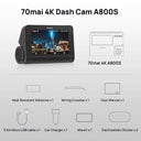 70mai Dash Cam A800S: Advanced Security Solution for Your Vehicle  ourlum.com Front Cam A800S Poland Without TF Card