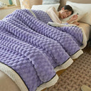 Winter Warm Blanket Skin-Friendly Striped Bedspread Throw