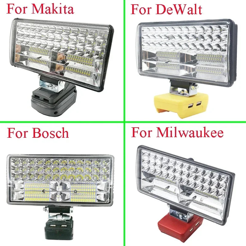 8-Inch LED Work Light Torch Compatible With Makita DeWalt Bosch Milwaukee