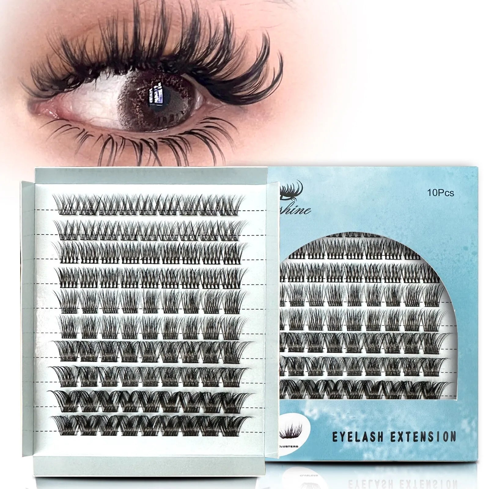 Customizable Eco-Friendly Faux Mink Eyelash Set for Glamorous Looks