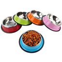 200-1600ml Stainless Steel Dog Bowl Non Slip Pet Feeder