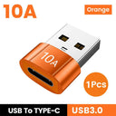 USB-C 10A OTG Data Adapter for Macbook, , Samsung S20 - Fast Connectivity Solution  ourlum.com Orange 1PCS  