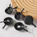 Miniature 1/12 Dollhouse Fry Pan & Spatula Set Metal Cookware