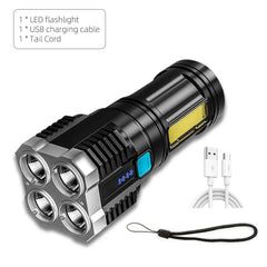 Explorer's LED Flashlights: High Power Camping Torch & COB Side Light