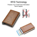 RFID Carbon Fiber Wallet Sleek Black Trifold Mini Purse