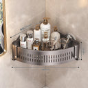 Vacuum Suction Cup Bathroom Shelf Wall Mounted Aluminum Organizer