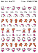 Adorable Cartoon Hello Kitty Nail Sticker Set for Nail Art