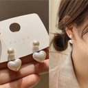 Chic Korean Claw Stud Earrings with Irregular Pearls