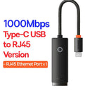 BASEUS USB Ethernet Adapter: Seamless Connectivity for Macbook Pro & Air  ourlum.com Black USB-C 1000M  