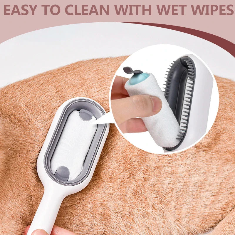 Double-Sided Pet Hair Grooming Comb: Salon-Level Easy Cleaning & Removal  ourlum.com   