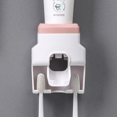 Lazy Toothpaste Dispenser & Toothbrush Holder Combo: Streamlined Bathroom Organization