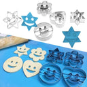 Stainless Steel Smile Face Cookie Cutter Set 4pcs Baking Molds