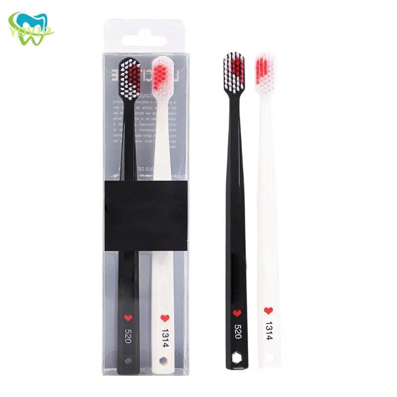 1Pair Couple Toothbrush Heart Brush Teeth Romantic Crystal Box Soft Toothbrush Nano Adults Toothbrush New Couple's  Wedding Gift  ourlum.com   