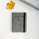 Vintage RFID Passport Holder Stylish PU Leather Wallet