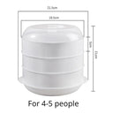 Round Plastic Microwave Steamer with Lid for Cooking