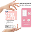 72Pcs Invisible Acne Patches Removal Pimple Anti-Acne Hydrocolloid Patches Spots Marks Concealer Repair Sticker Waterproof  ourlum.com   