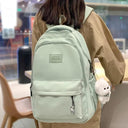 Trendy Waterproof College Backpack for Women High Capacity