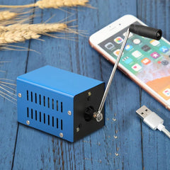 20W Portable Hand-cranked Generator for Outdoor Survival Tourism Emergency Power Bank 2000RPM 5V USB Charge Hand Crank Generator