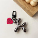 Balloon Dog Acrylic Keychain Set - Fun Accessories for Women & Couples  ourlum.com Metal black  