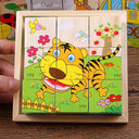 Wooden Blocks Puzzle Game: Animal, Fruit, Traffic Theme Learning Toy  ourlum.com   