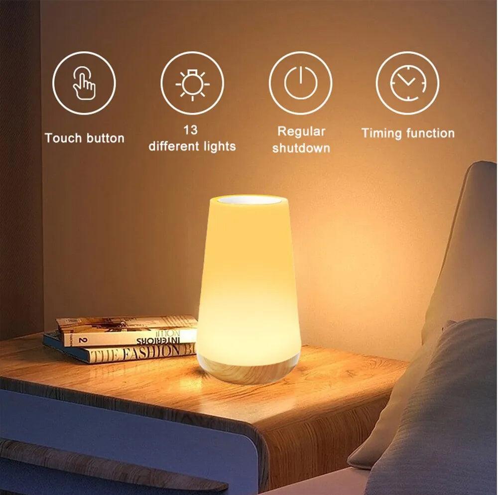 Versatile RGB Night Light: Remote Control, 13 Color Options  ourlum.com   