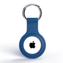 Apple Airtags Liquid Silicone Protective Shell with Keychain - Stylish Tracker Cover  ourlum.com lake blue  