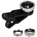 3in1 Fisheye Wide Angle Micro Camera Lens for IPhone Xiaomi Redmi 3IN1 Zoom Fish Eye Len on Smartphone Lenses with Phone Clip