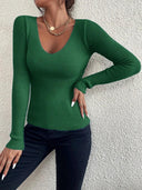 Cozy V Neck Pullover Sweater for Effortless Style Wear