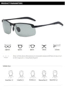 Men Photochromic Polarized Sunglasses Change Color UV400 Eyewear