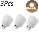 1/10Pcs Mini USB Night Light Warm White Eye Protection Lamp