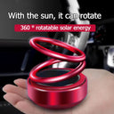 Solar Car Air Freshener Aromatherapy 360 Degree Rotation Accessory