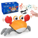 Induction Escape Crab Interactive Learning Toy: Flashing Lights, Engaging Sounds, Remote Control - Fun & Educational  ourlum.com Rechargeable-Yellow  