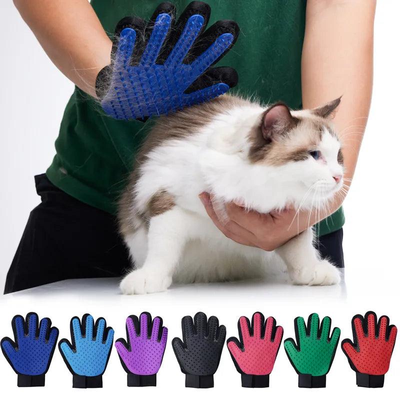 Pet Grooming Glove: Deshedding Brush & Massage for Cats and Dogs  ourlum.com   