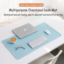 White Mousepad Portable Gaming Desk Mat Waterproof Non-Slip