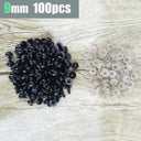 Black Plastic Safety Eyes Set for Amigurumi Crafts and Toys  ourlum.com 9mm-100pcs  