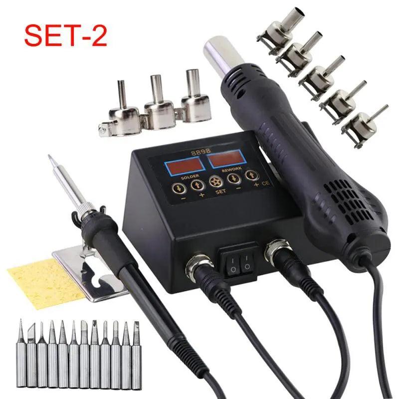 Digital Heat Gun Soldering Iron Welding Maintenance Tool Dual Display  ourlum.com   