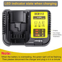 DCB112 2A Lithium Battery Charger for Dewalt 10.8-20V