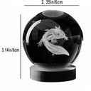 3D Axolotl Crystal Ball Night Light: Unique Gift, Home Decor & Artistic Ambiance  ourlum.com   