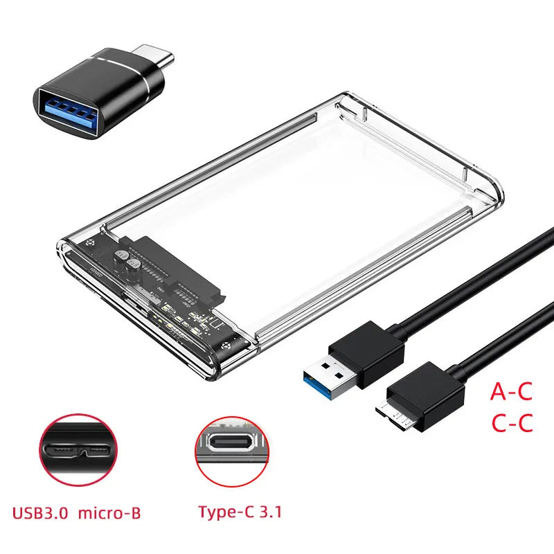 2.5inch HDD SSD Case USB Type C External Enclosure: Boost Speed  ourlum.com   