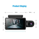 360-Degree Dual Lens Dash Cam: HD Video Recorder with Night Vision  ourlum.com   