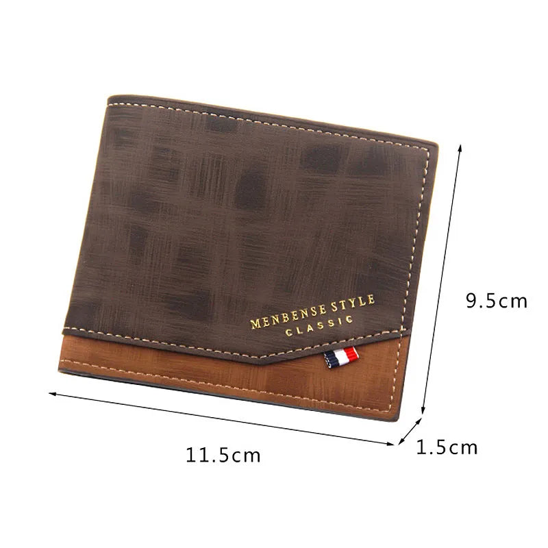 Classic Leather Mini Wallet: Stylish Compact Coin Card Holder  ourlum.com   