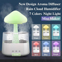 Mushroom Rain Air Humidifier Soothing Aroma Diffuser Night Light