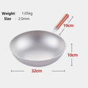 Eco-Friendly Pure Titanium Non-Stick Wok for Gas Stoves