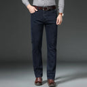 Autumn Winter Brand New High Waist Jeans Navy Blue Slim Fit