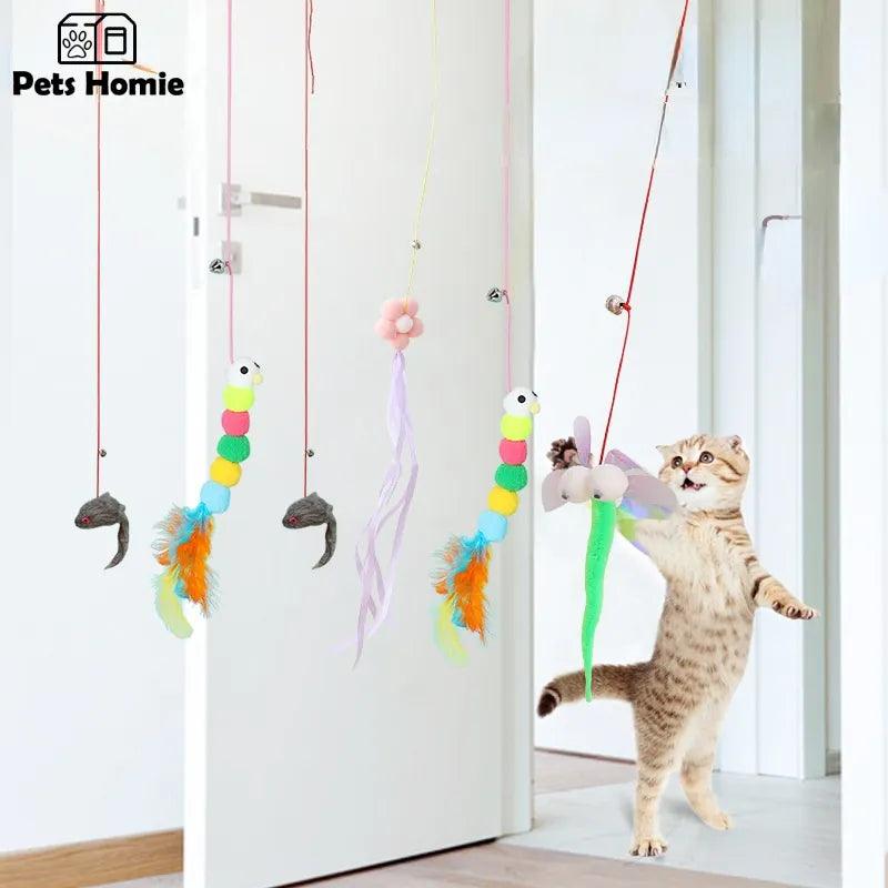 Cat Swing Teaser Rope Toy: Interactive Elastic Funny Cat Accessories  ourlum.com   