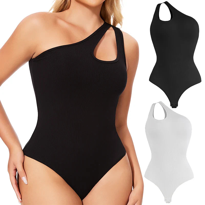 One-Shoulder Shaping Bodysuit: Tummy Control, Sexy Lifter & Slimming Corset