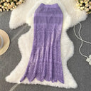 Boho Retro Crochet Trumpet Skirt Elegant Vintage Style