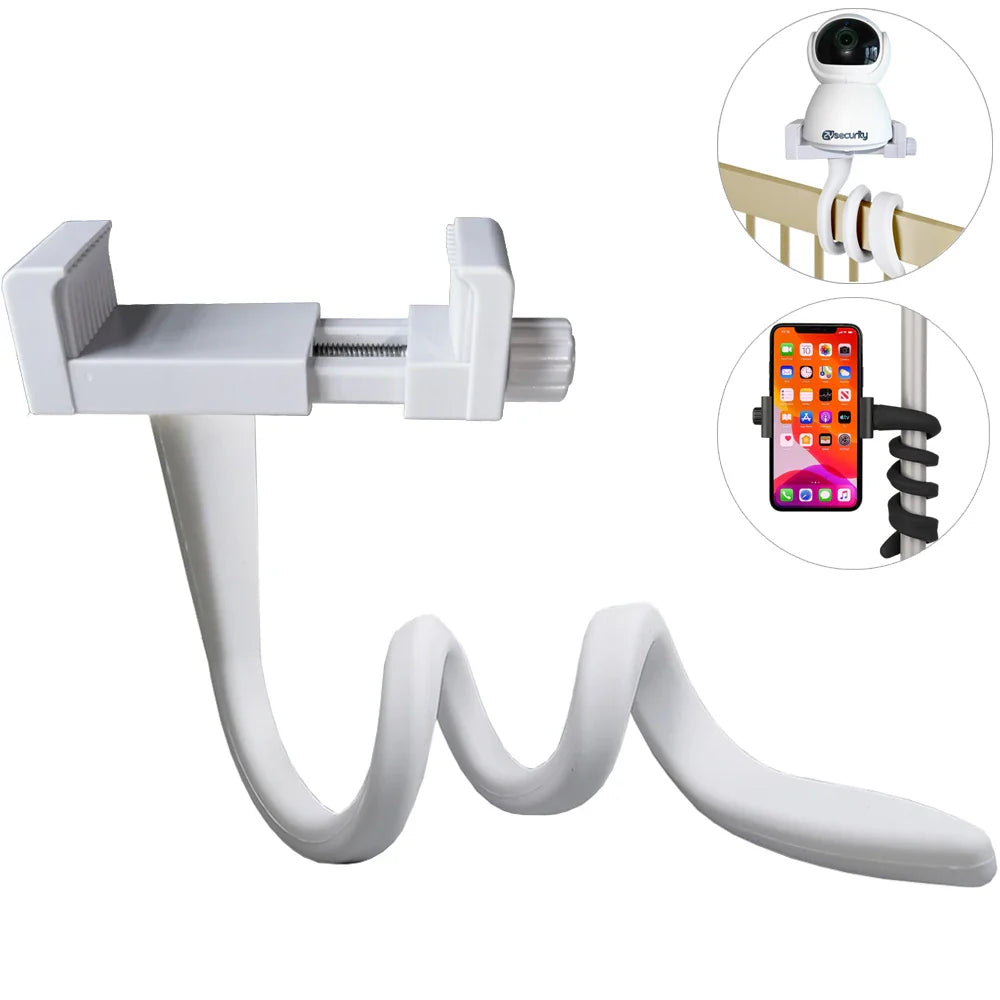 FlexiGuard Baby Camera Mount: Secure Baby Monitoring Stand  ourlum.com White Color  