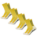 Ultimate Performance Men's Athletic Grip Socks - Enhanced Stability for Sports  Our Lum 4 pairs  Yellow One Size 